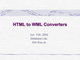 HTML to WML Transformation Tools