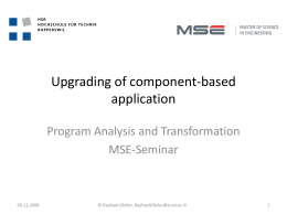 Upgrading of component