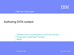 IBM Presentations: Blue Pearl Basic template