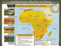 Chapter 3.1 Notes The Rise of African Civilizations