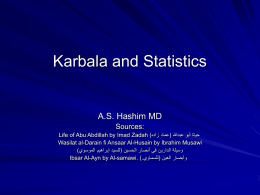 Karbala and Statistics