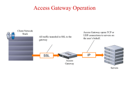 Access Gateway Operation