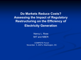 Do Markets Reduce Costs? - EPSA: The Electric Power Supply