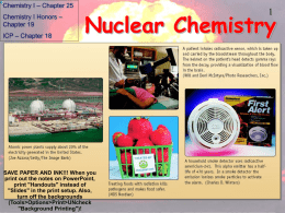 Power Point for Nuclear Chemistry
