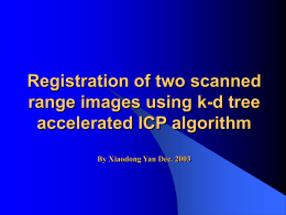 Registration of two scanned range images using k