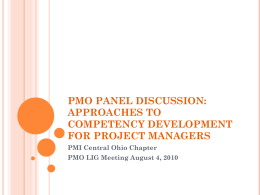 PMI Project Manager Competency Development Framework Overview