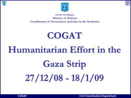 Humanitarian aid to Gaza during the IDF operation (Powerpoint)