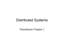 Distributed Systems Overview