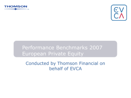 Performance Benchmarks 2007 European Private Equity