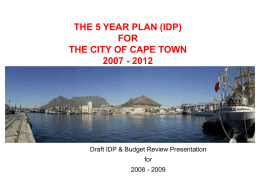 The City of Cape Town’s Role in Creating a Better Life for All