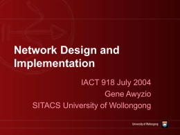 Network Design and Implementation