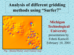 Analysis of different gridding methods using “Surfer7”