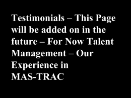 Talent Management - MAS