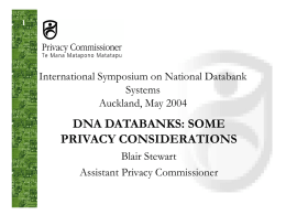 International Symposium on National Databank Systems