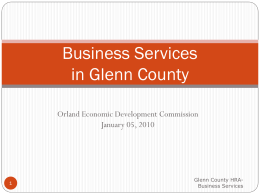 Glenn County Human Resource Agency (HRA) Business