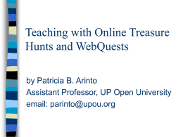 Web-based Teaching Strategies for Teaching Literature and