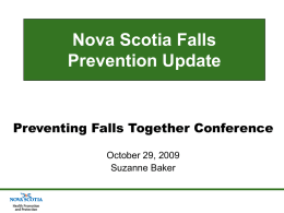 Nova Scotia Falls Prevention Update