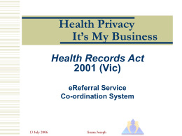 Health Privacy It’s My Business