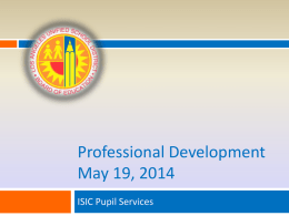 Professional Development January 31, 2014