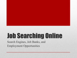 Job Searching Online