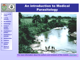 An introduction to Medical Parasitology - Ibaden