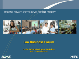 Lao Business Forum presentation - Public