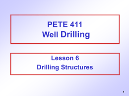 Petroleum Engineering 405 Drilling Engineering