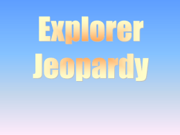Jeopardy - European Explorers