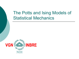 The Potts and Ising Models of Statistical Mechanics