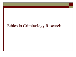 Ethics in Social Research - Washington State University