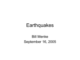 Earthquakes - Lamont-Doherty Earth Observatory