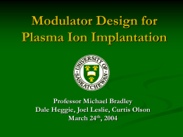 Plasma Immersion Ion Implantation