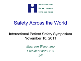 Safety Across the World October 12, 2011