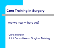 Core Training in Surgery - RCS — The Royal College of