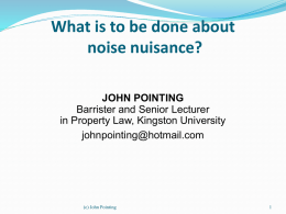 Common law nuisance - Statuory Nuisance Solutions