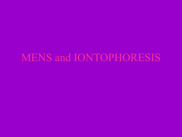 MENS and IONTOPHORESIS