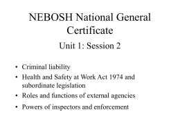 NEBOSH National General Certificate