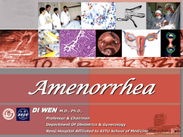 Amenorrhea - shsmu.edu.cn