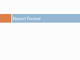 Report Format - International Islamic University Malaysia
