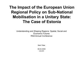 The Impact of the European Union Regional Policy on Sub