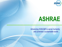 ASHRAE and Sustainability: Practicing Green to Preserve