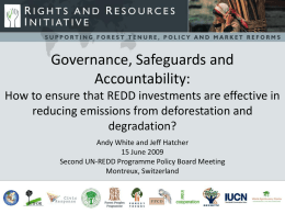 Safeguards and Governance: How to ensure effectiveness and