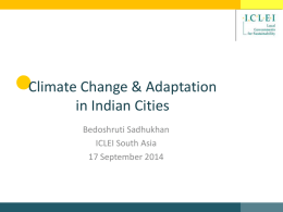 Climate Change & Adaptation in Indian Cities