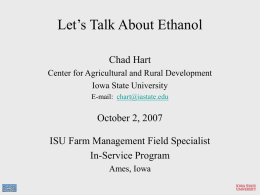 Ethanol and Livestock: Synergies or Competition?