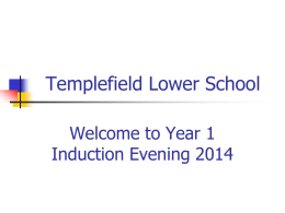 Year 1 - Templefield Lower School