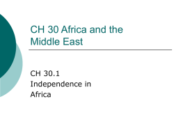 CH 30 Africa and the Middle East