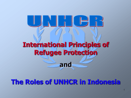 Role & Functions of UNHCR
