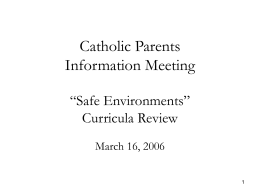 Catholic Parents as Primary Educators