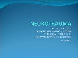 NEUROTRAUMA - Kenyatta National Hospital