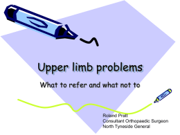Upper limb problems